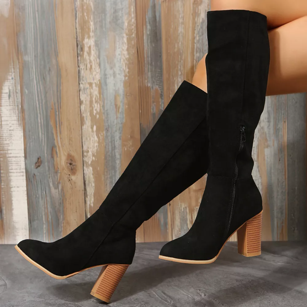Point Toe Block Heels Boots, image 14
