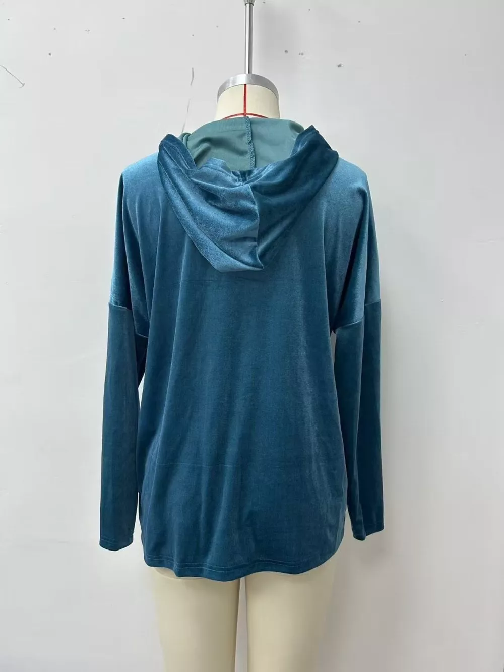 Velvet Front Pockets Hoodie, image 9