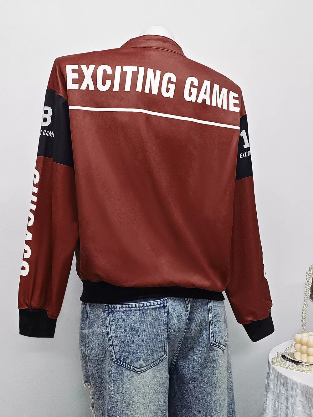 Letter Print Zip Up Jacket, image 27