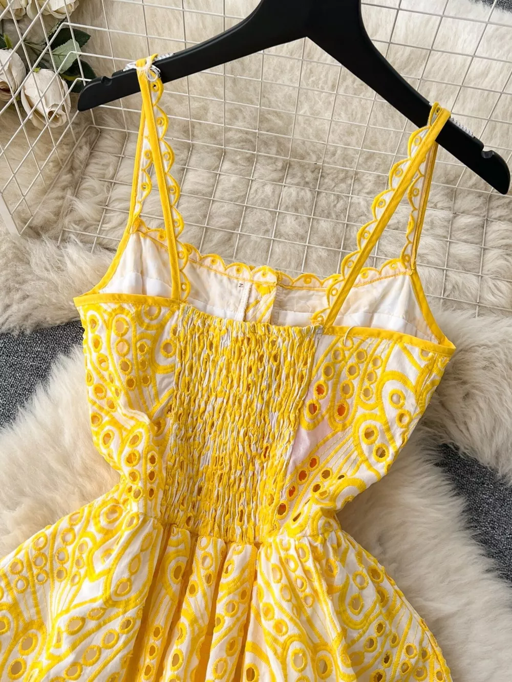 Eyelet Embroidered Tiered Cami Dress, image 7