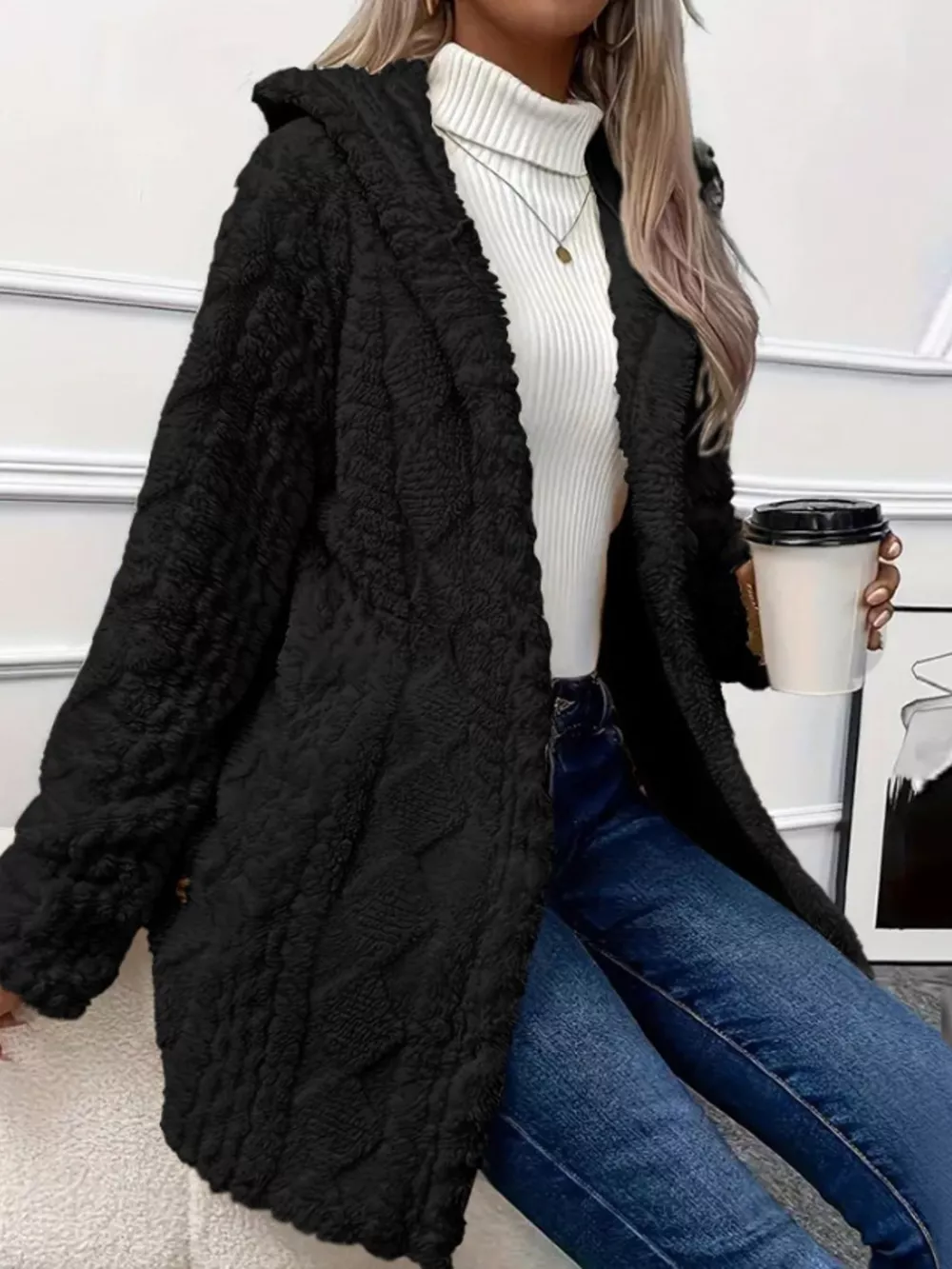 Full Size Button-Down Hooded Outerwear Plus Size, image 18