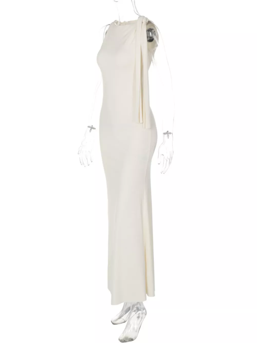 Sleeveless Maxi Dress with Draping Detail, image 7