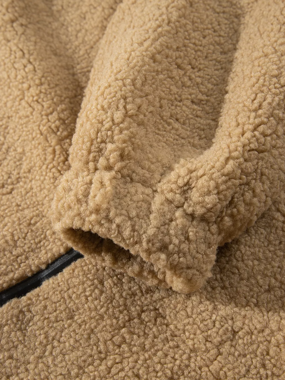 Drop Shoulder Collar Long Sleeve Fleece Regular Fit Jacket, image 9