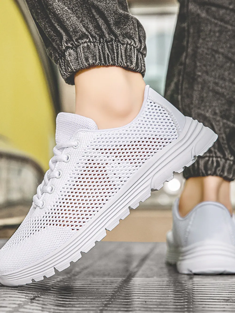 Lightweight Breathable Mesh Athletic Sneakers, image 5