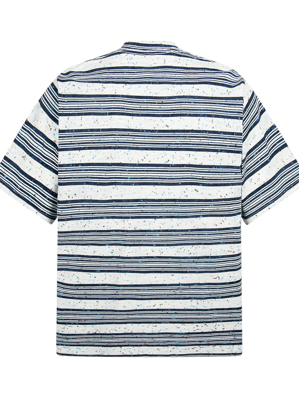 Men's Striped Letter Graphic Round Neck T-Shirt, image 3