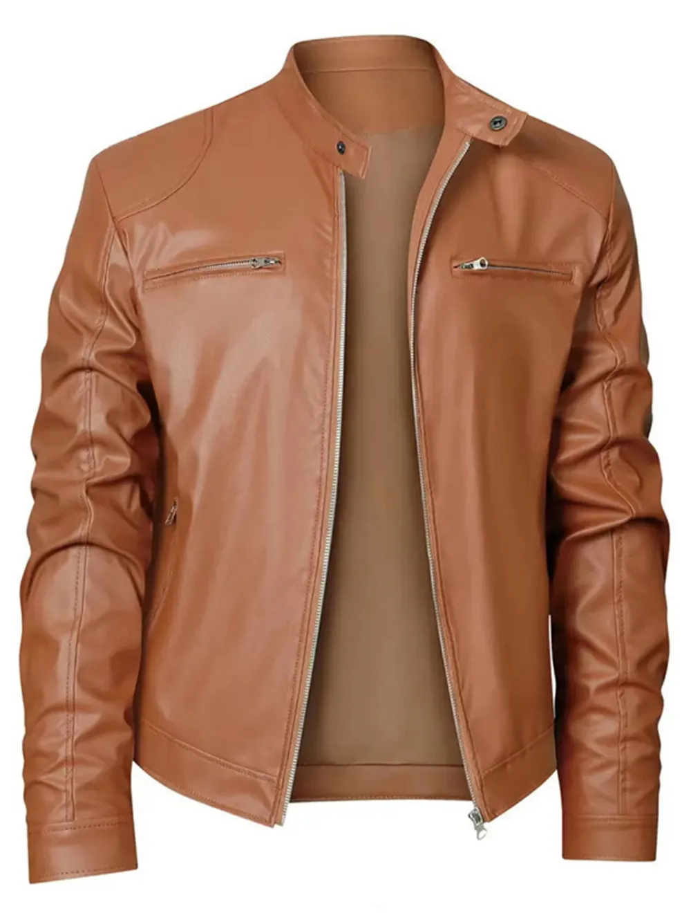 Men's Full Size Zip Up Long Sleeve Jacket Plus Size, image 3