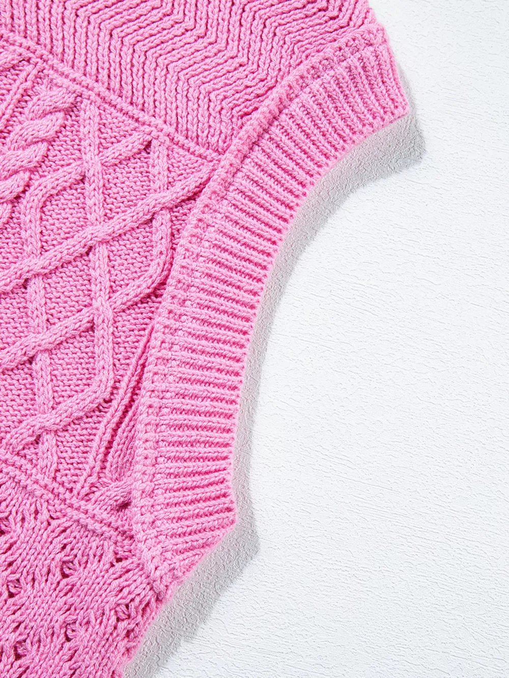 Cable Knit Dolman Sweater Vest, image 11