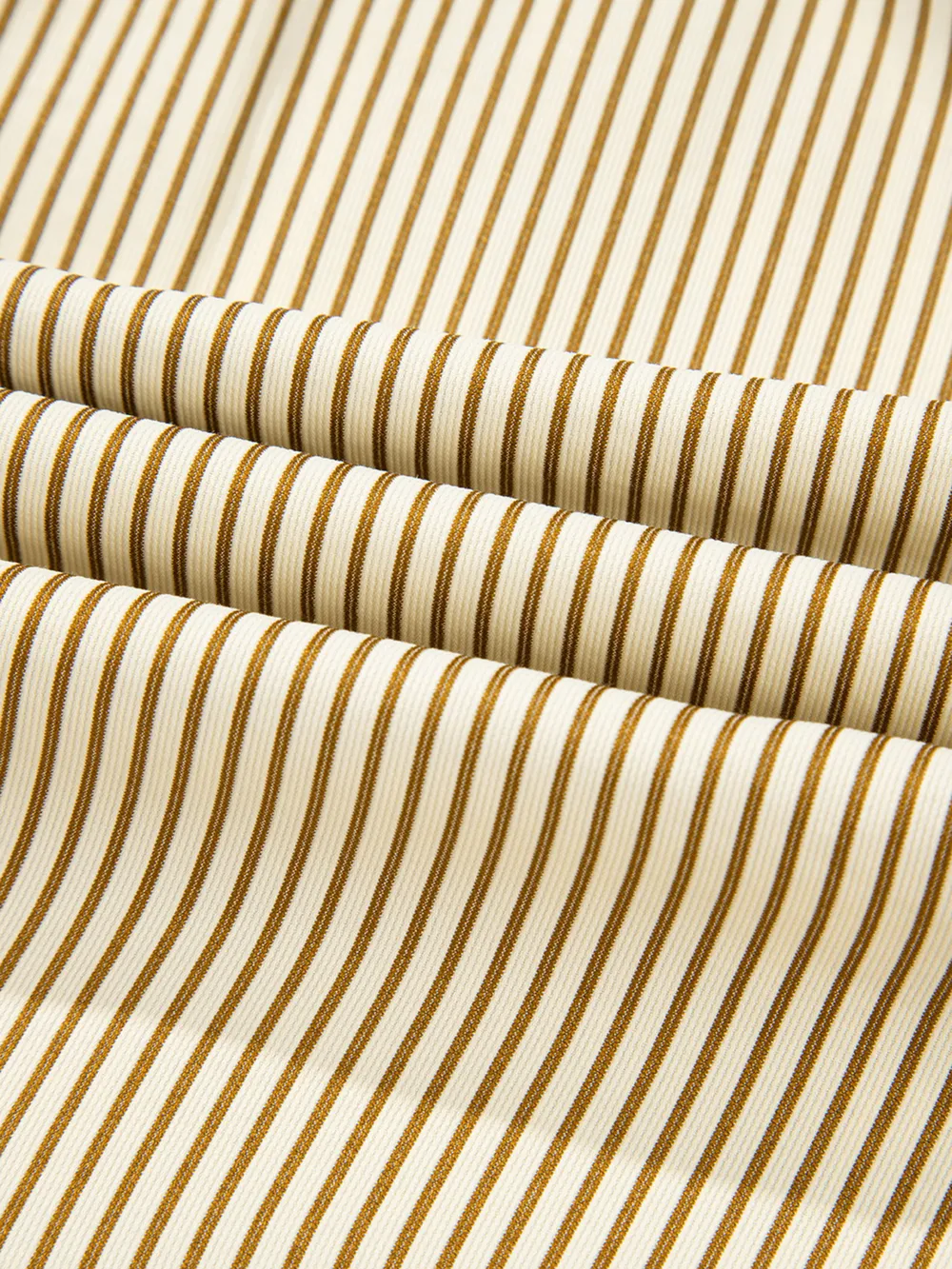 Stripe Collared Neck Cuffed Long Sleeve Drop Waist Mini Dress, image 8