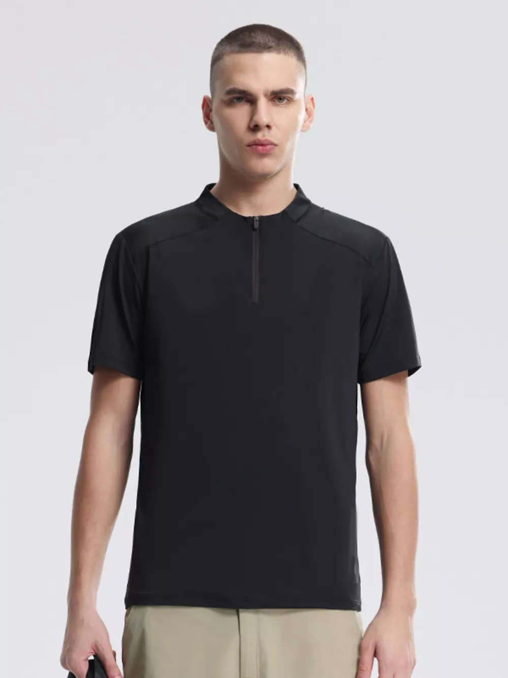 Men's Quarter Zip Short Sleeve Active T-Shirt, image 8