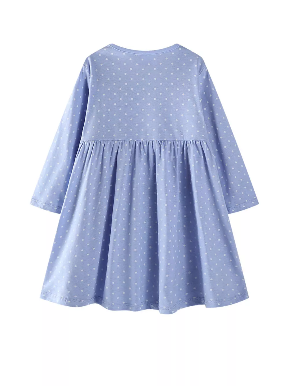 Children's Cute Bunny Embroidered Polka Dot Dress, image 3