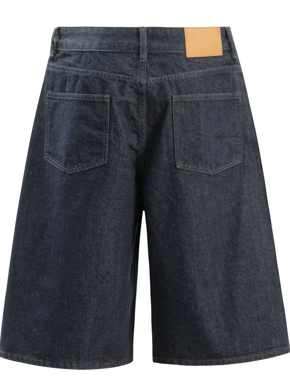 Men's Wide-Leg Denim Shorts with Pockets, image 4