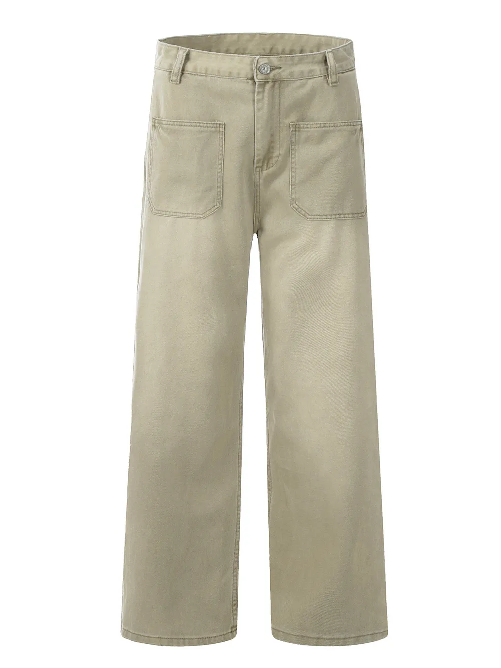 Men's Wide Leg Pocketed Jeans