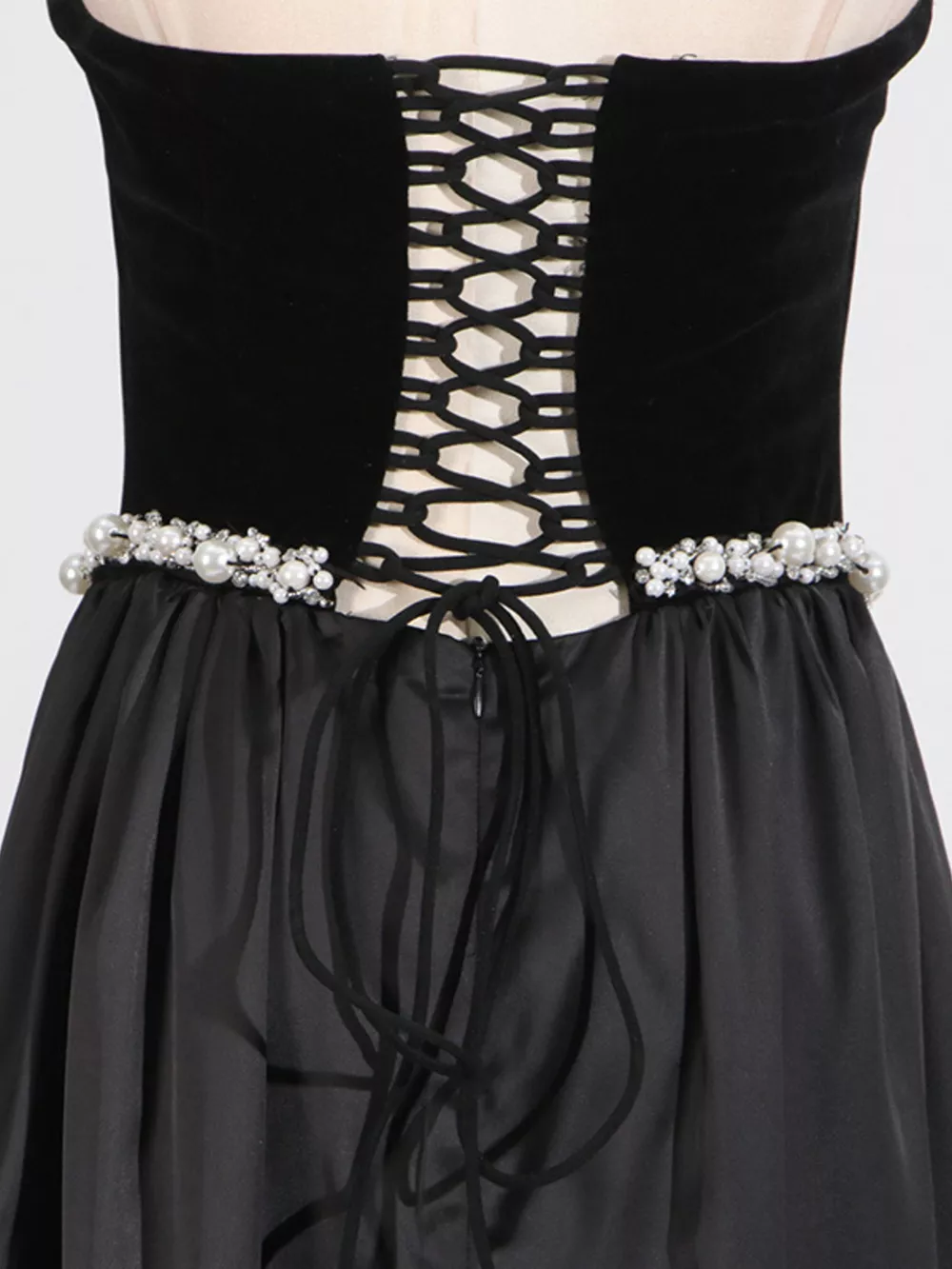 Lace Up Back Tube Maxi Dress, image 6