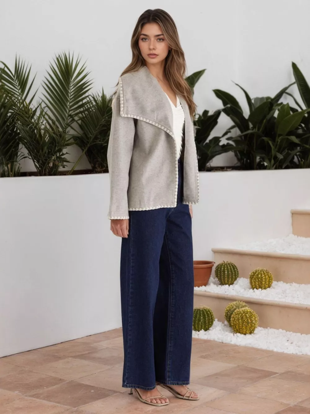 One Button Long Sleeve Outerwear, image 3