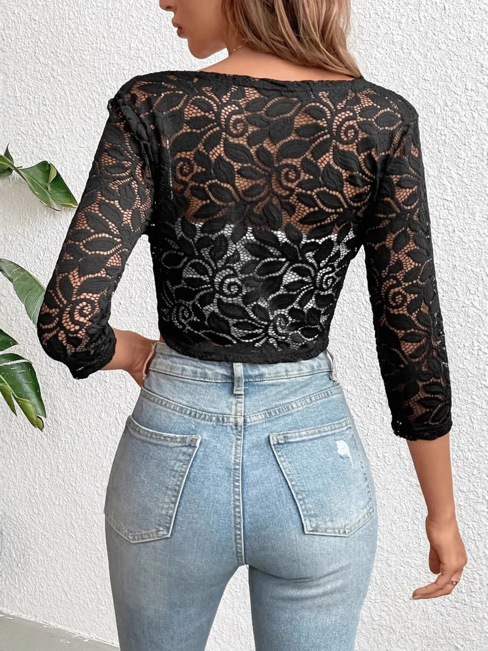 Open Front Lace Cardigan, image 4