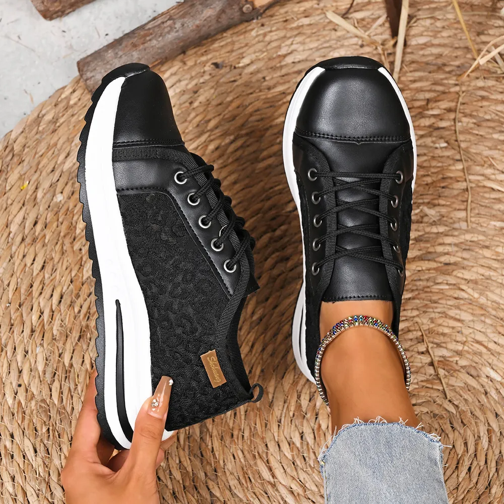 Lace-Up Platform Sneakers, image 6