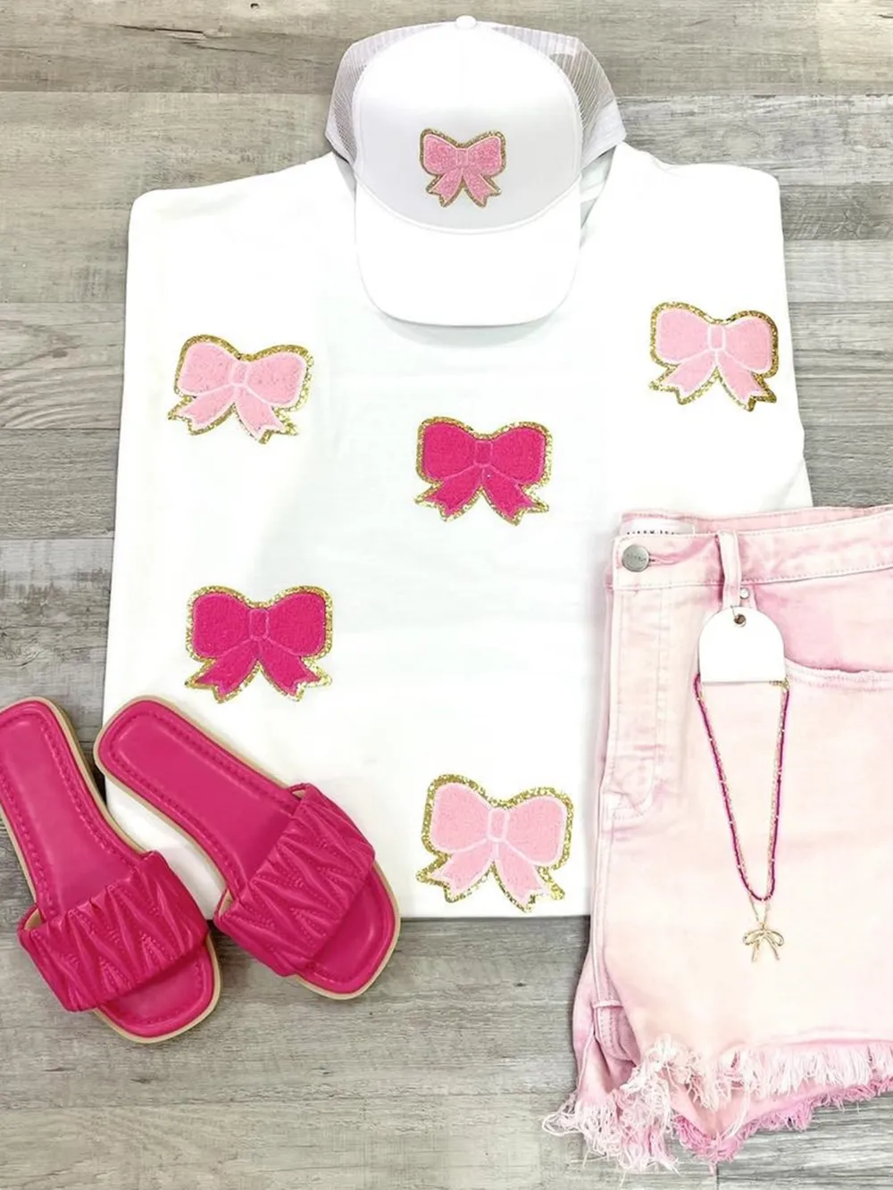 Bow Round Neck Casual T-Shirt, image 6