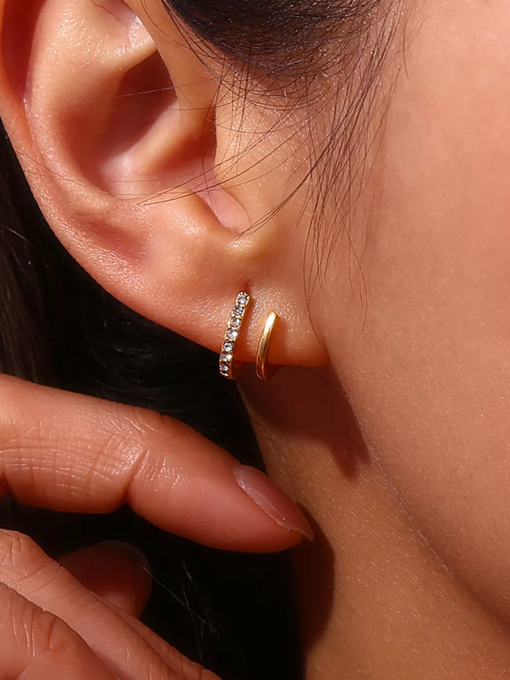 Double-Layer Hoop Earrings, image 3