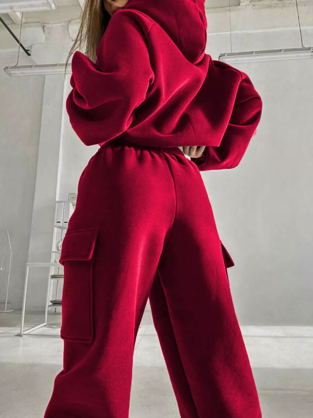 Kangaroo Pocket Hoodie and Joggers Set, image 15
