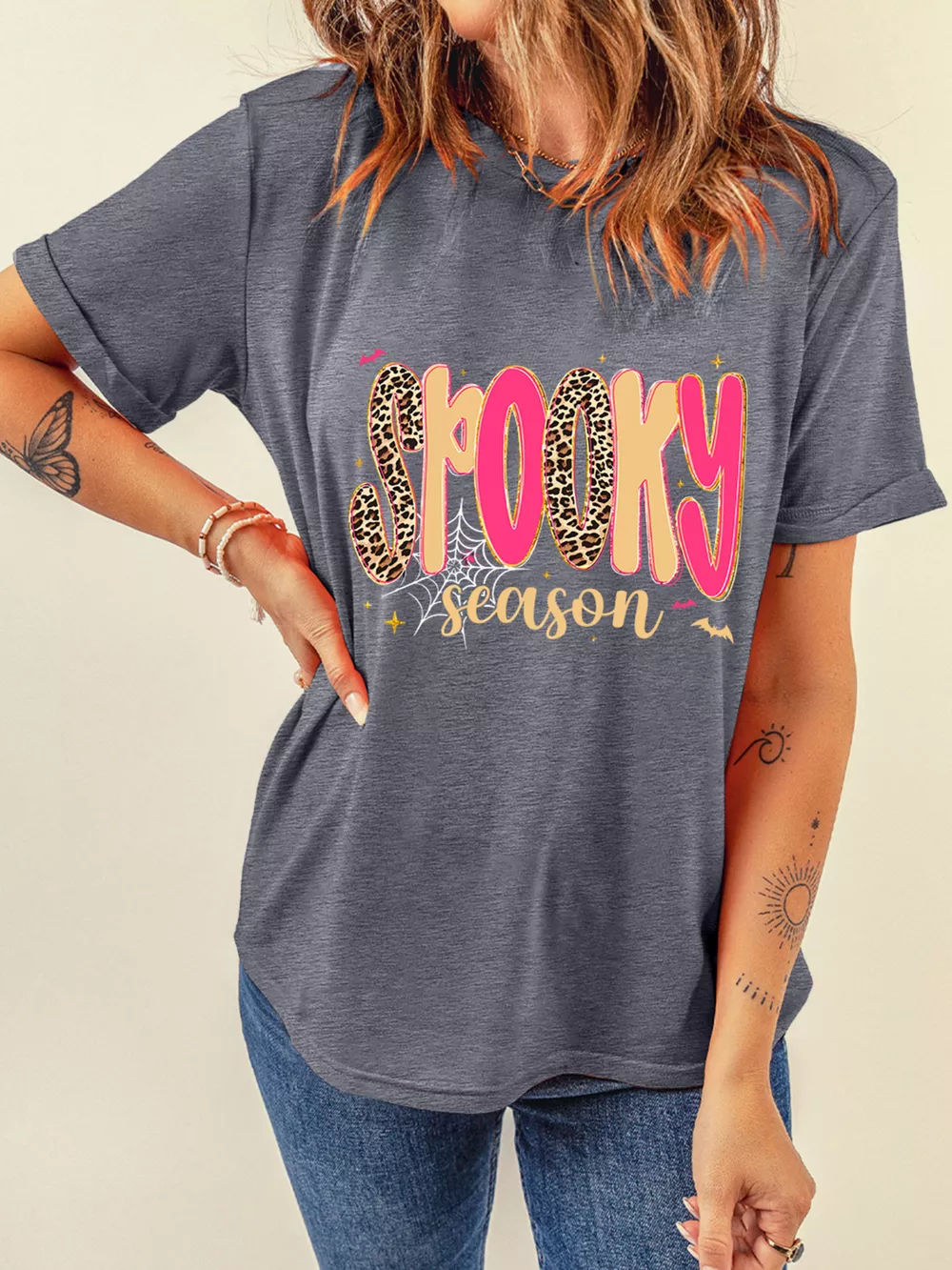 Full Size Spooky Season Halloween Graphic T-Shirt Plus Size, image 3