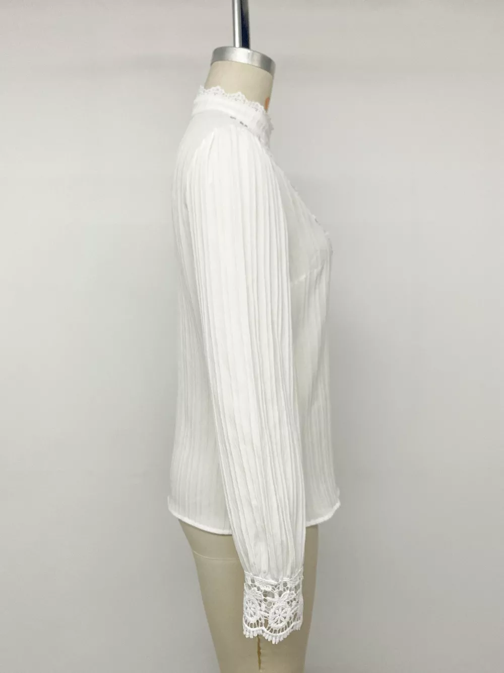 Lace Detail Long Sleeve Shirt, image 12