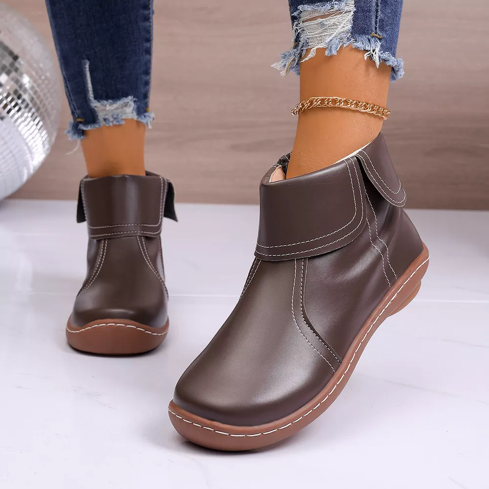 Round Toe Side Zipper Boots, image 8