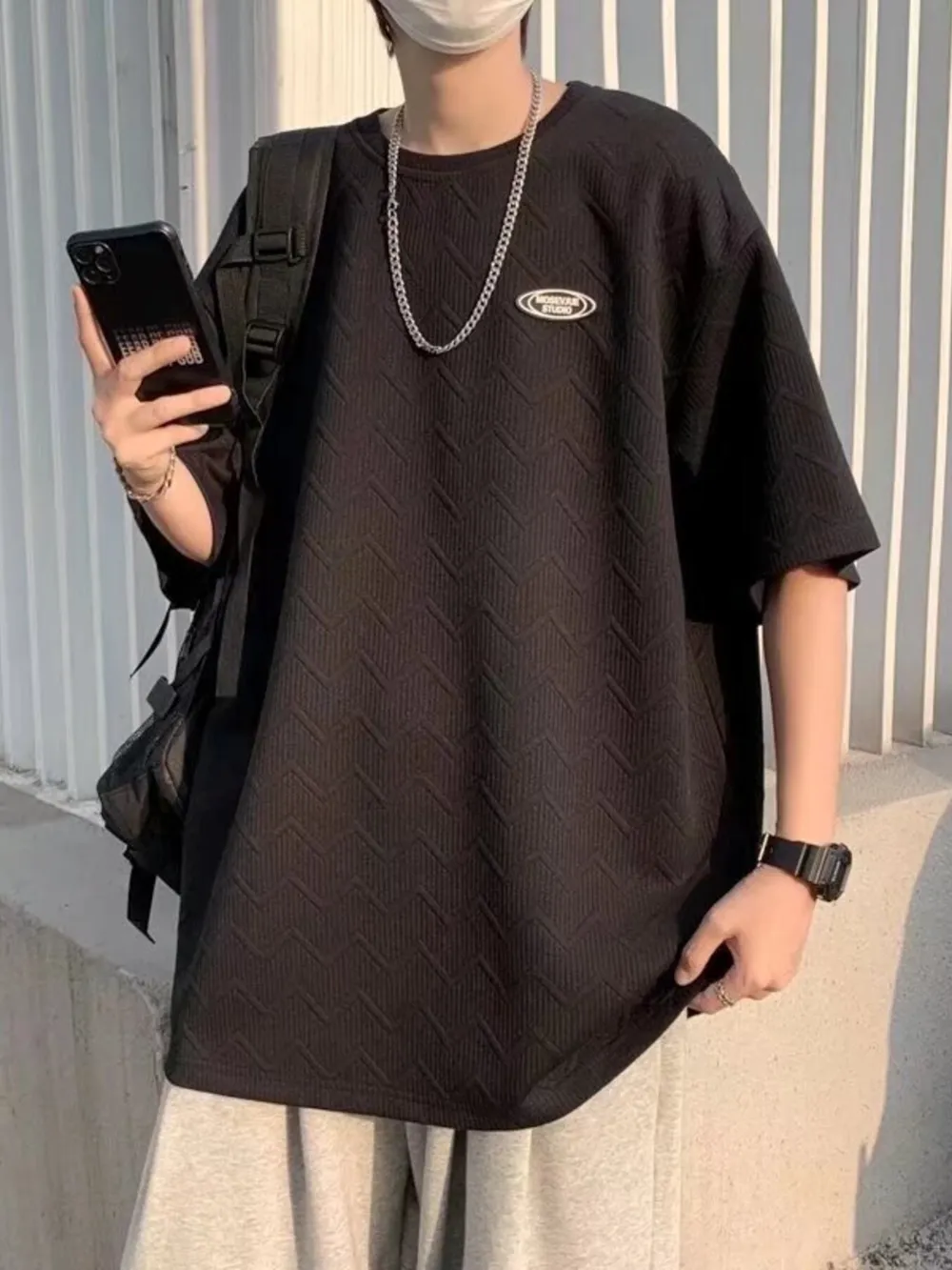 Men's Full Size Round Neck Half Sleeve T-Shirt Plus Size, image 2