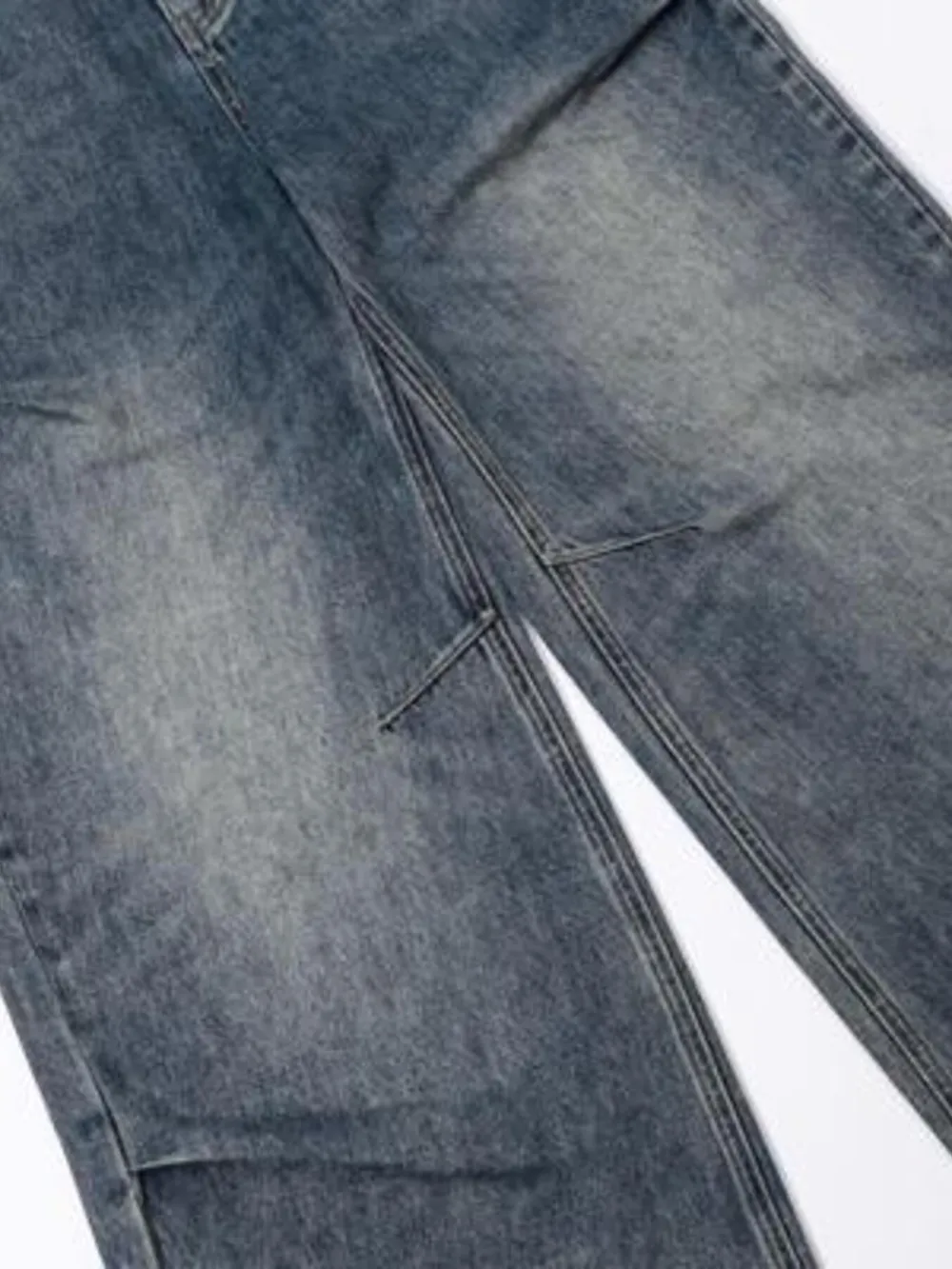 Men's Vintage Wash Wide Leg Jeans, image 6