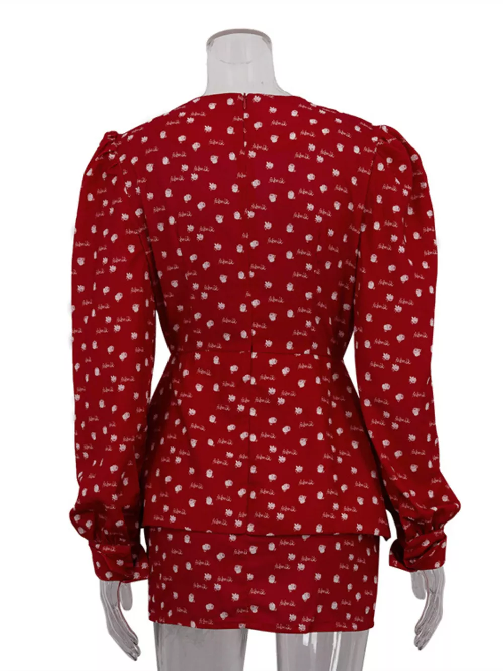 Polka Dot Long Sleeve Layered Dress, image 7
