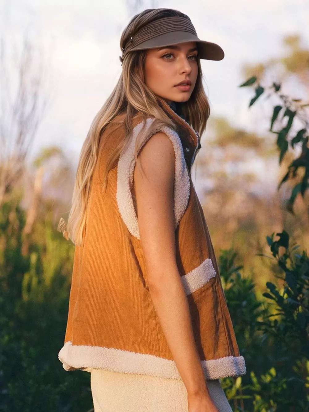 Button Up Sherpa Vest Coat, image 2