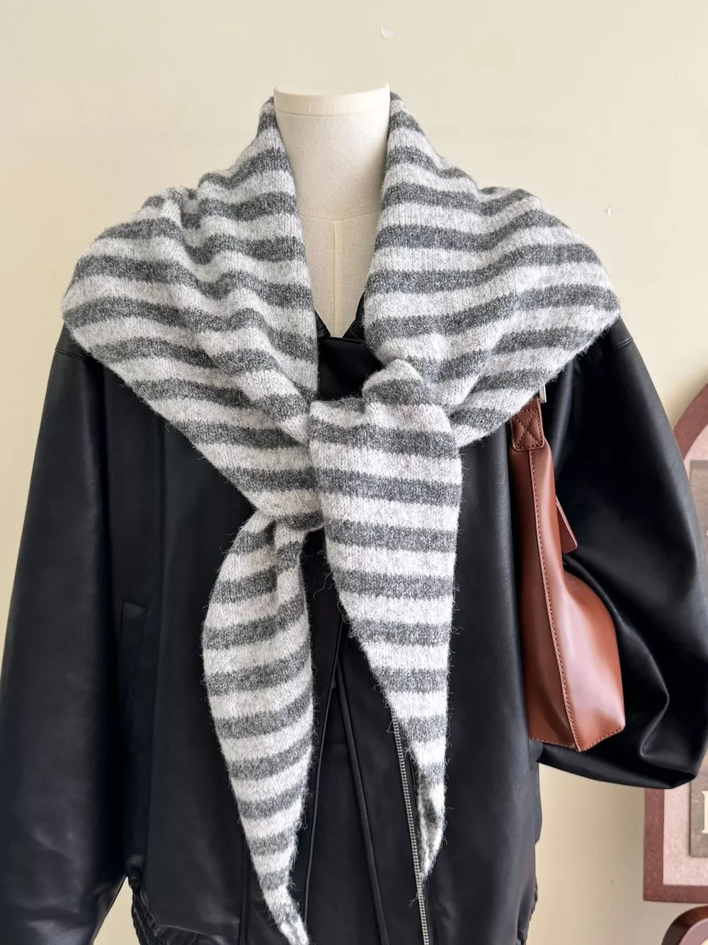 Striped Knitted Winter Scarf, image 6