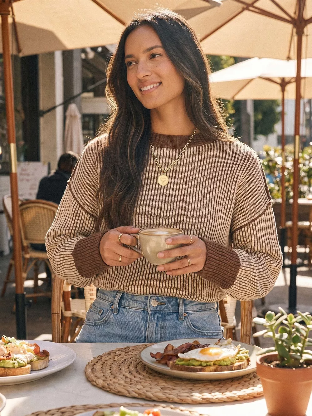Ribbed Knit Side Slit Sweater, image 5