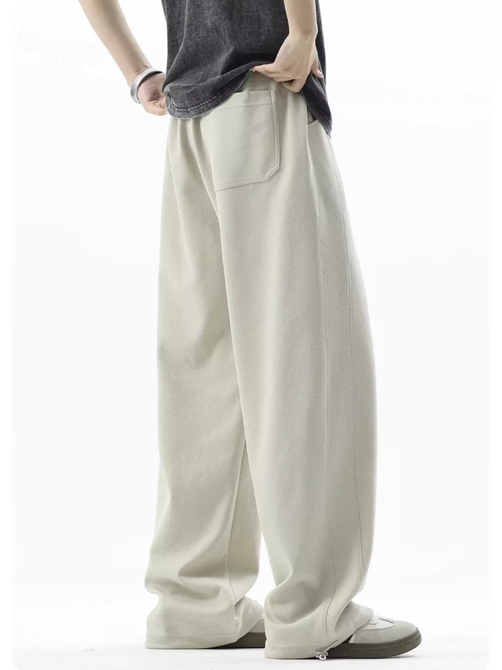 Men's Plus Size Loose Fit Drawstring Sweatpants, image 3
