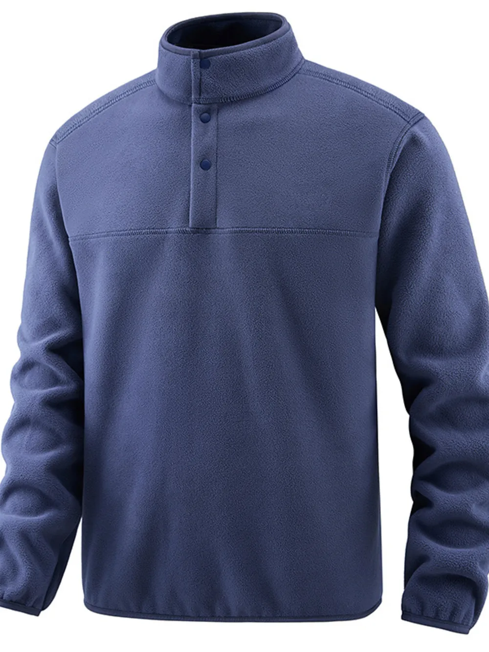 Men's Plus Size Fleece Turtleneck Long Sleeve Sweatshirt, image 3