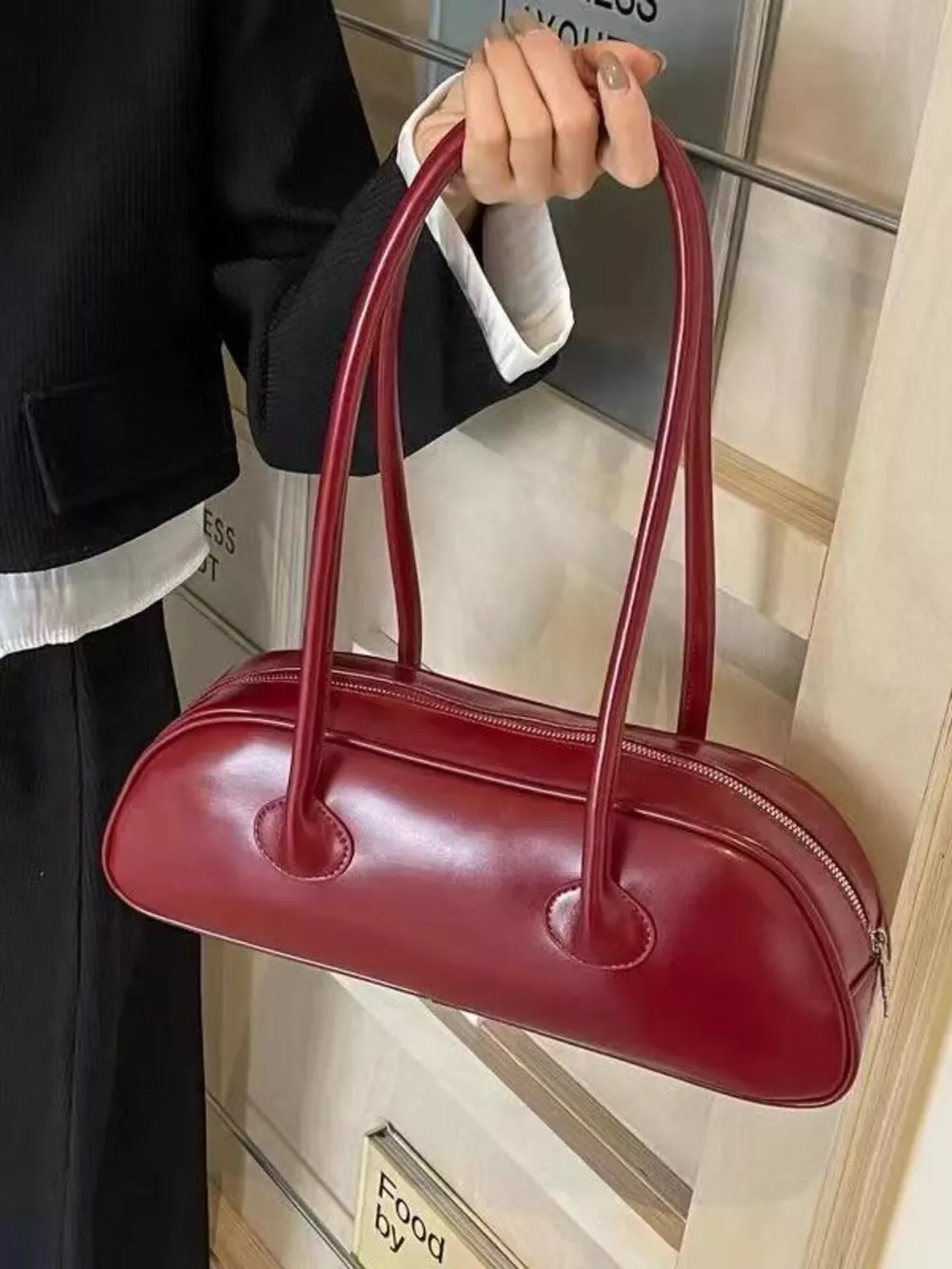 Retro Style Leather Shoulder Bag, image 4