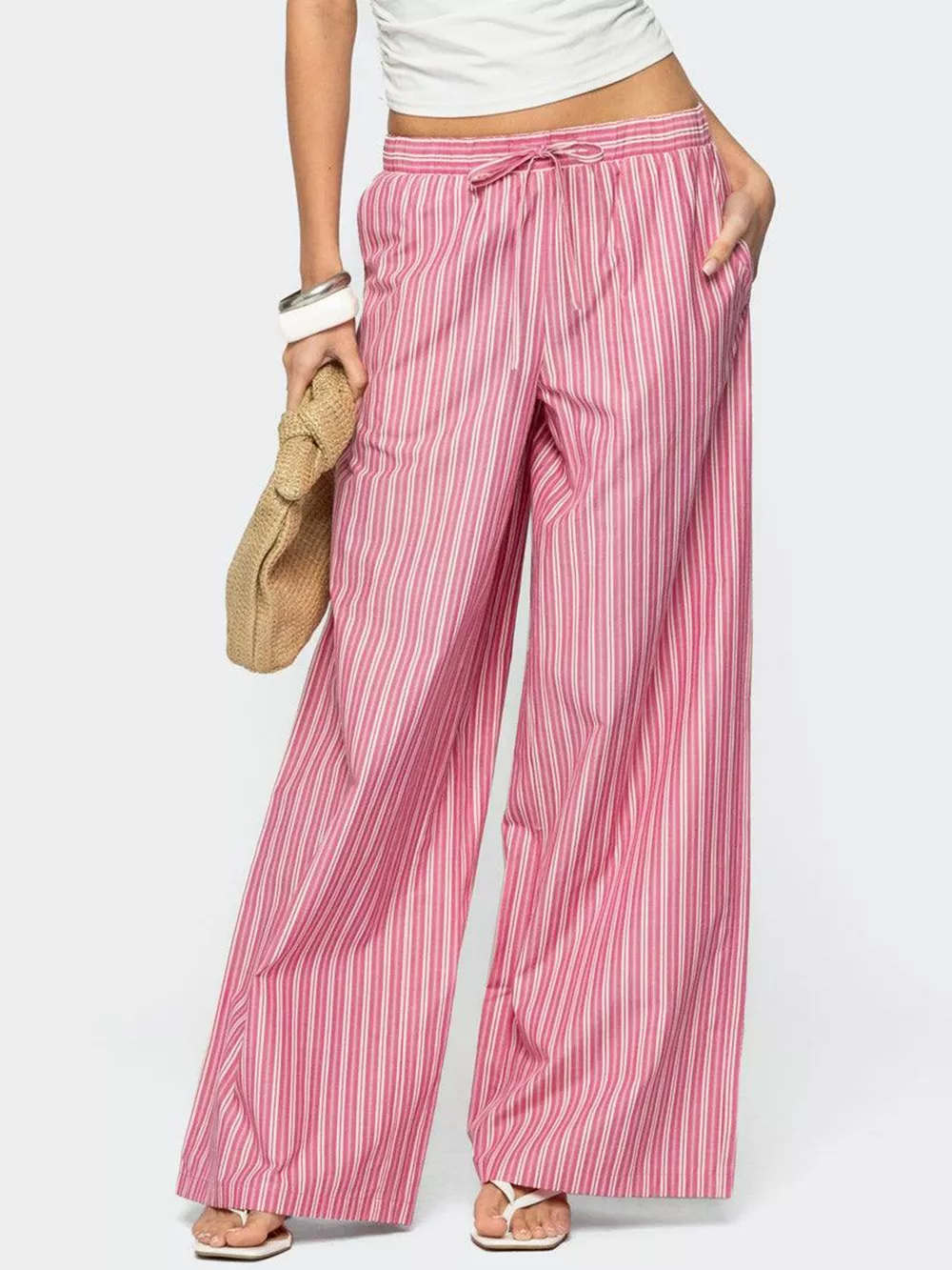 Striped Wide Leg Pants