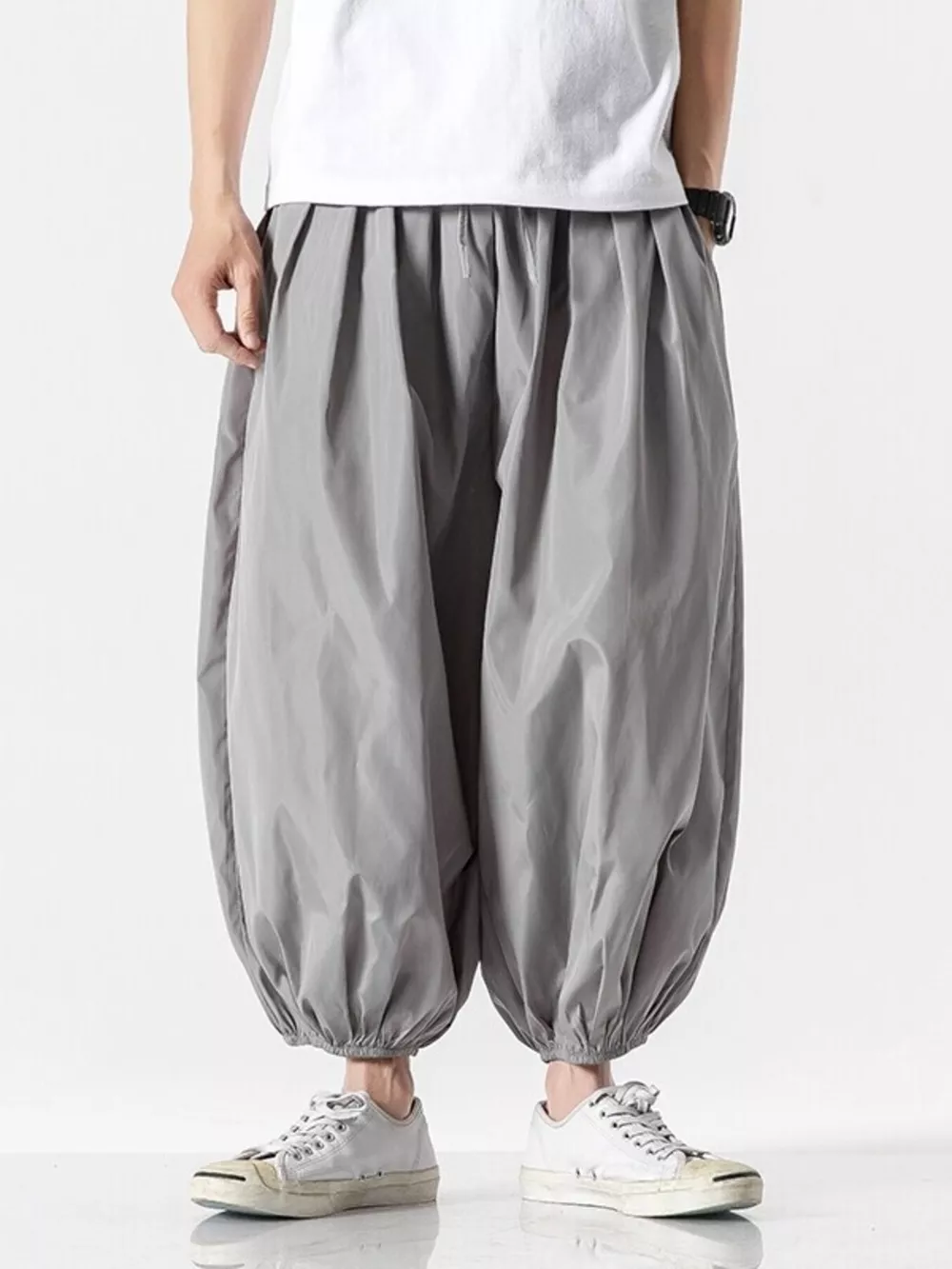Men's Plus Size Loose Fit Harem Pants, image 3