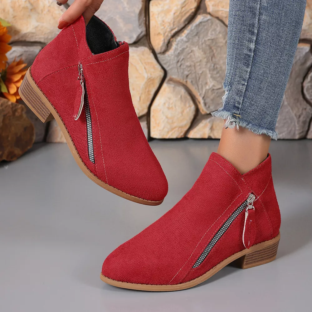 Point Toe Block Heel Boots, image 7