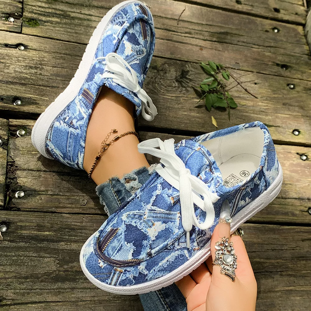 Round Toe Lace Up Sneakers, image 11