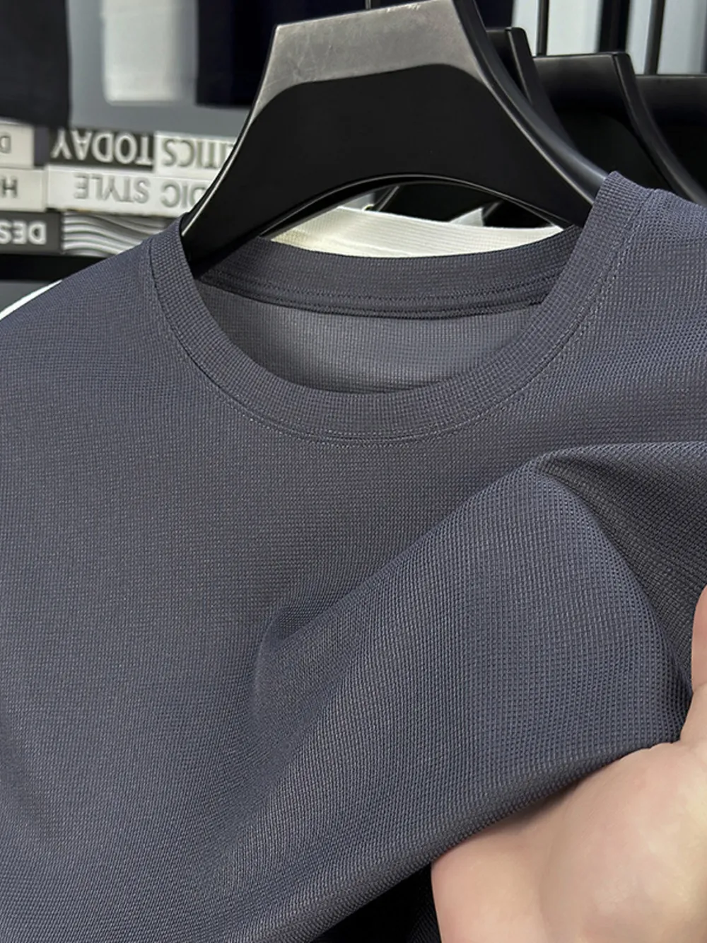 Men's Plus Size Round Neck Short Sleeve T-Shirt, image 5