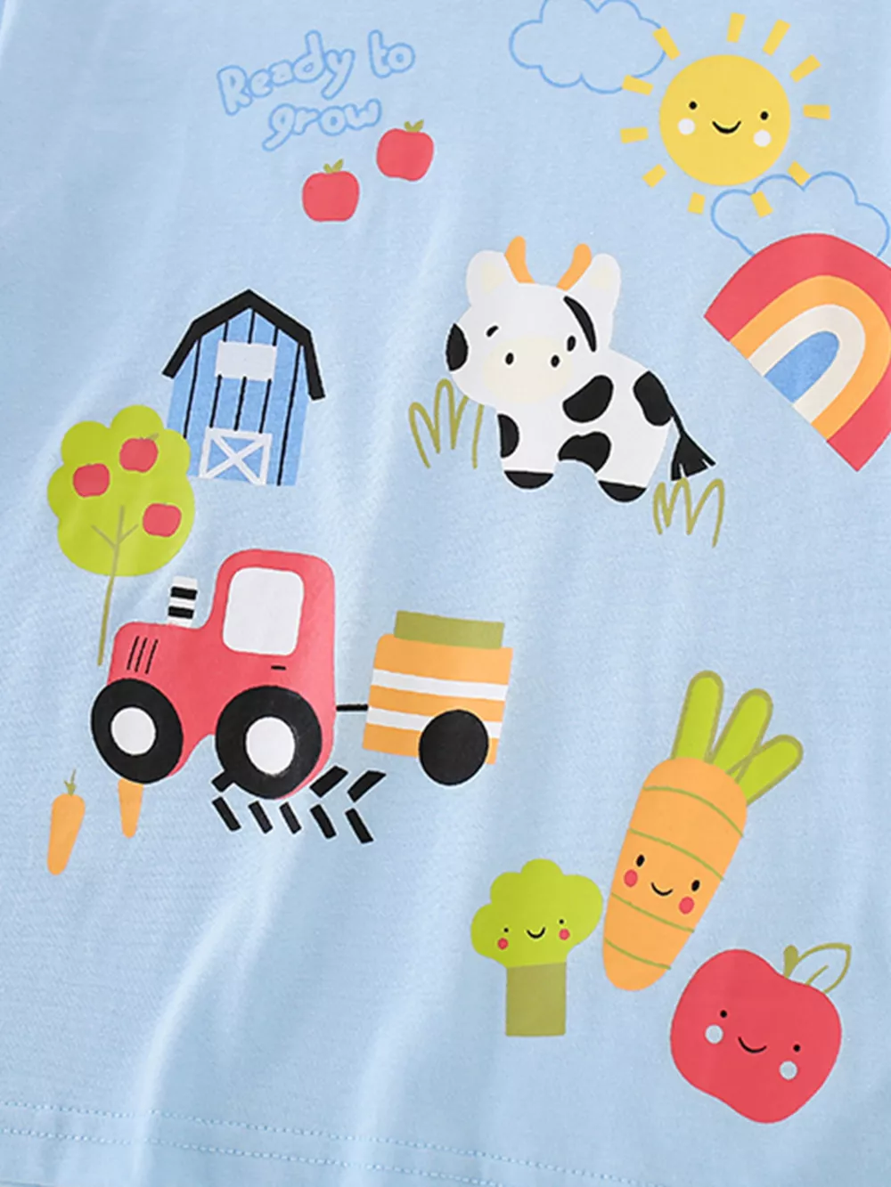 Children's Cartoon Farm Print Short Sleeve T-Shirt, image 5
