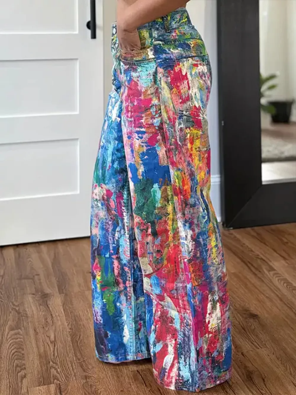 Painted Wide Leg Pants, image 2
