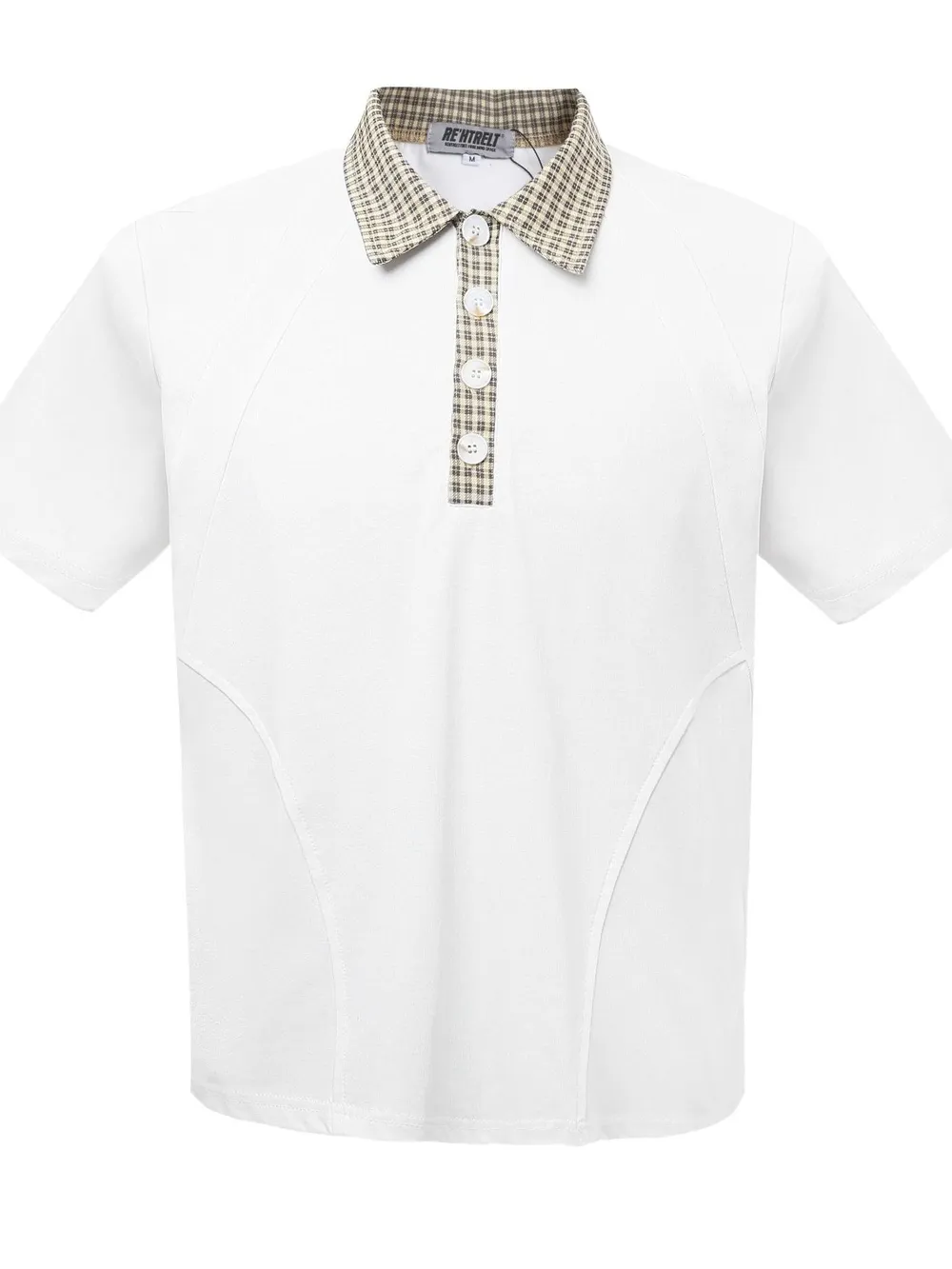 Men's Checkered Collar Accent Short Sleeve Polo, image 3