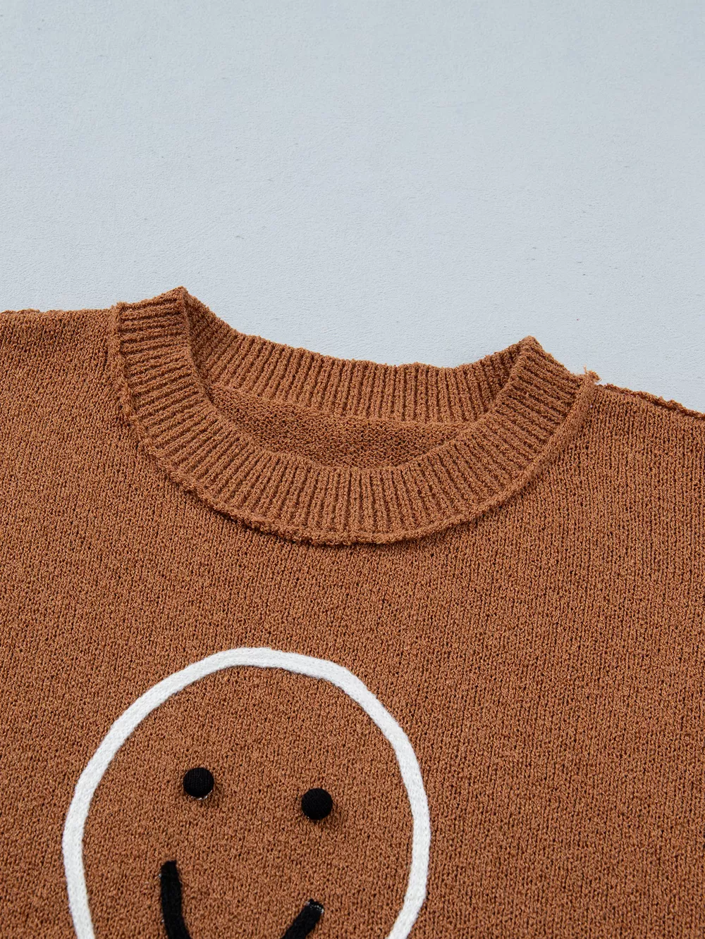 Oversized Drop Shoulder Round Neck Christmas Sweater, image 8