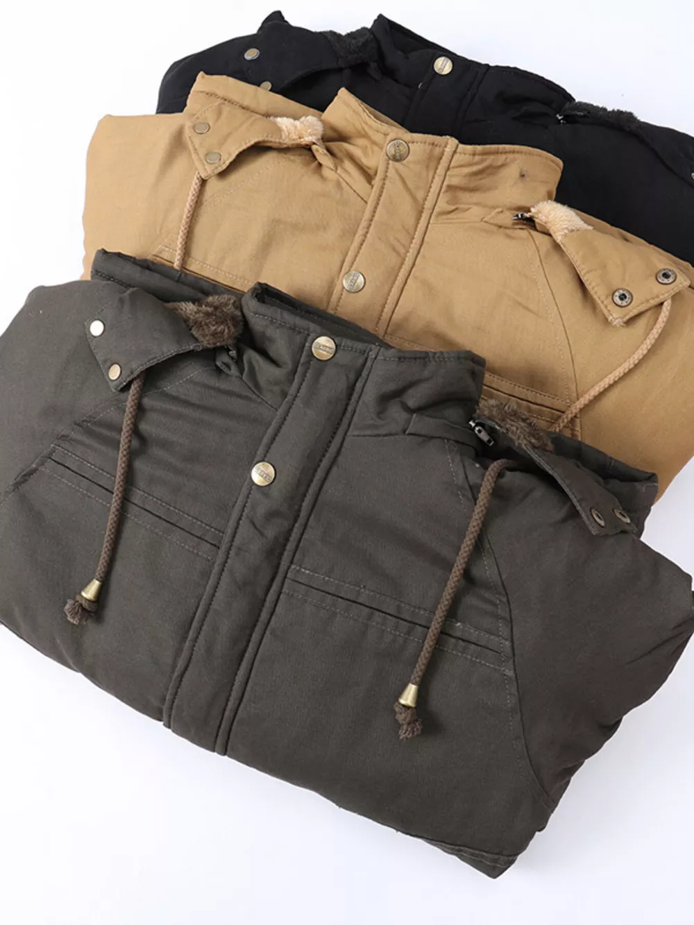 Men's Full Size Warm Hooded Winter Parka Jacket Plus Size, image 6