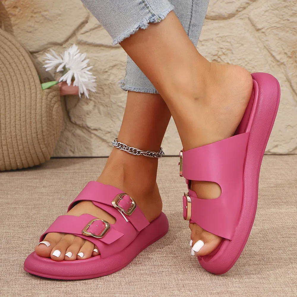 Double Buckle Platform Sandals, image 6