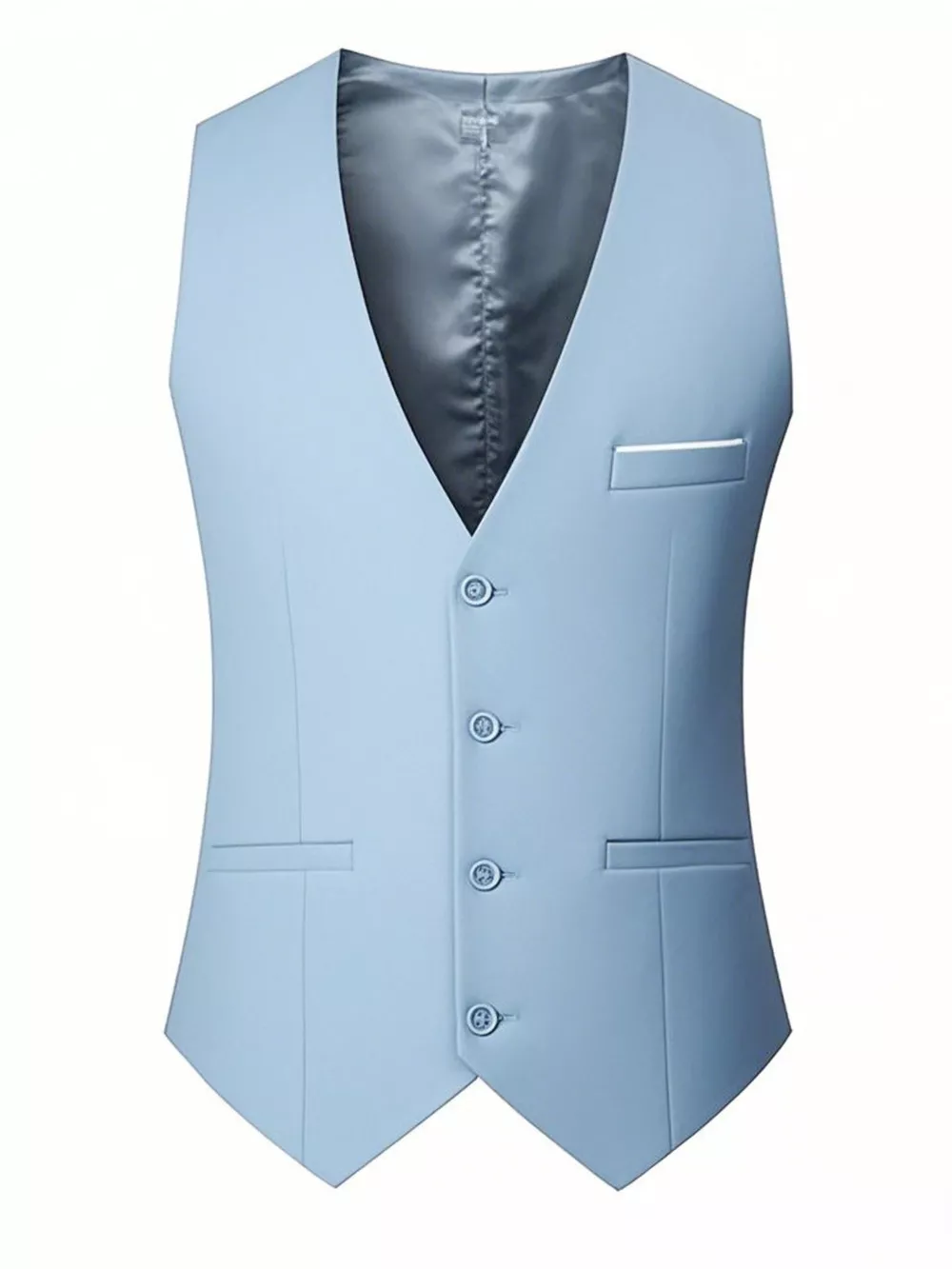 Men's Plus Size Classic Fit Button Up Vest, image 7