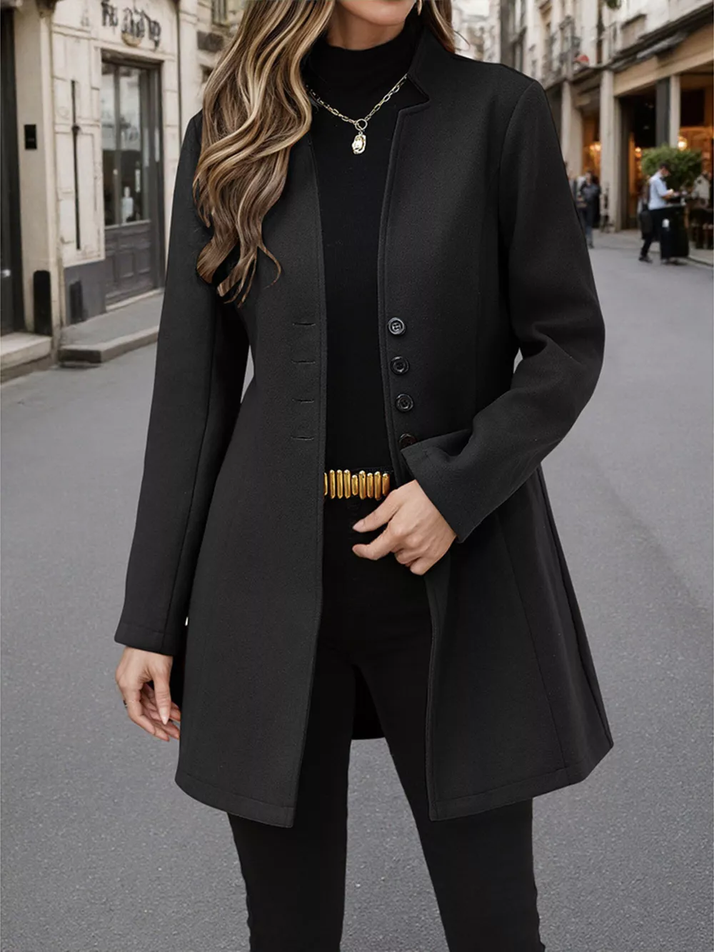 Button Up Long Sleeve Coat, image 17