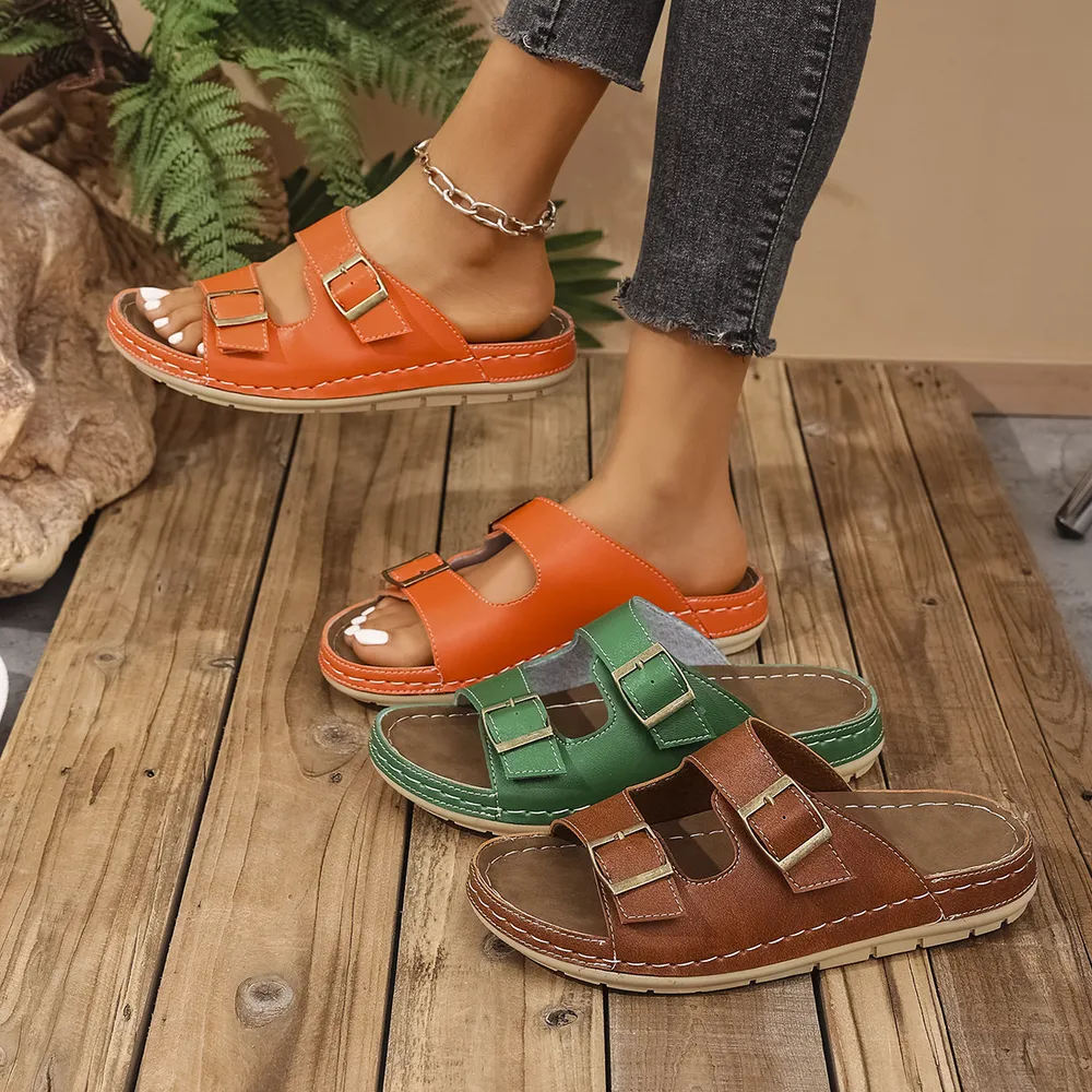 Double Buckle Platform Sandals, image 2