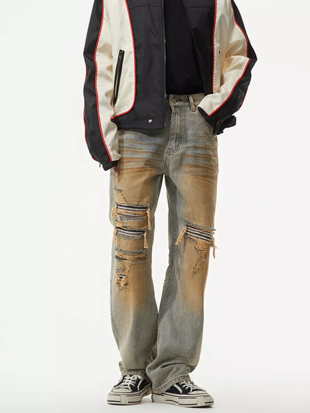 Men's Distressed Loose Fit Jeans
